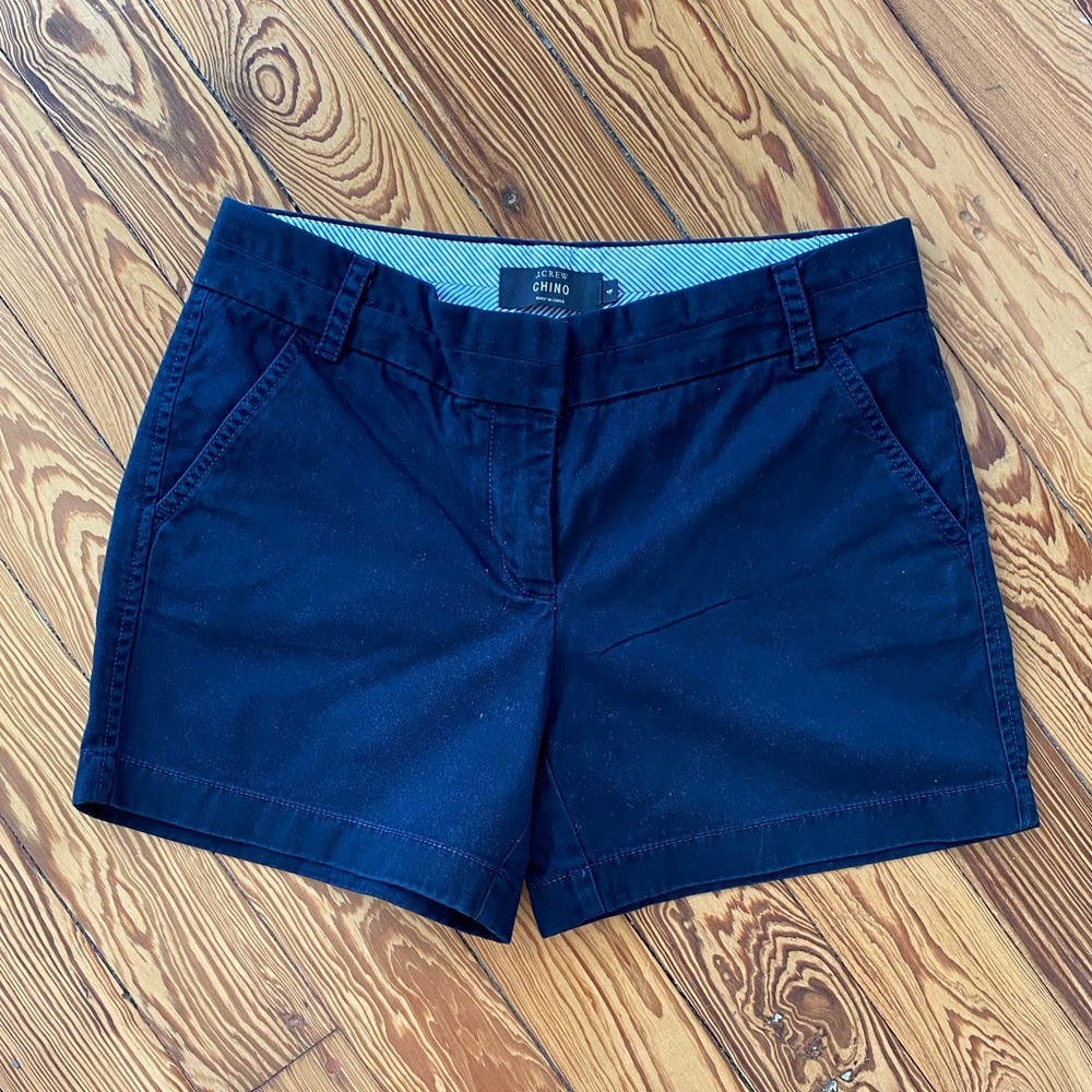 J Crew Navy Chino Shorts Size 4